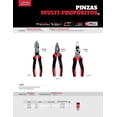 thumbnail image 2 of Pinza Electricista Corte Lateral 7 Multipropósitos Urrea 207MP, 2 of 2