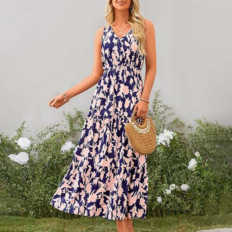 casual sleeveless summer dresses Oryer Summer Dresses for Women 2025 Eyelet Casual Loose Sleeveless