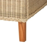 Bali & Pari Lanica Japandi Queen Bed - Sun-Bleached Rattan