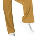 thumbnail image 3 of Women Casual Trousers High Waist Straight Leg Loose Comfortable Pure Color Women Casual Pants Khaki XL, 3 of 5