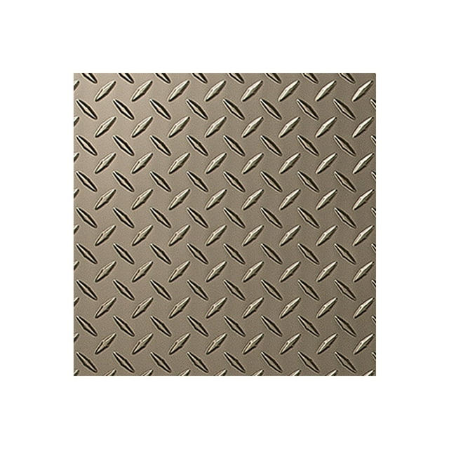 FASÄDE Easy Installation Diamond Plate Argent Bronze Wall Panel Sample (12" X 12" Sample)