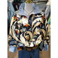 thumbnail image 1 of Spring Fashion Women's Ruffled Stand-up Collar Shirt Loose Temperament Commuter Long Sleeve Top, 1 of 6