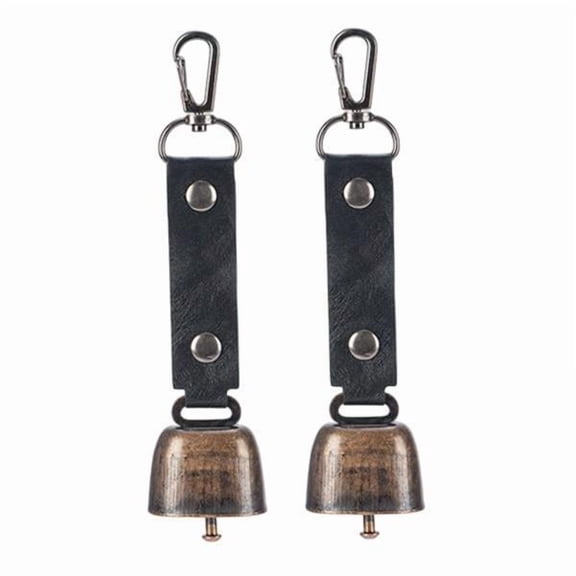 colaxi 2-6pack 2x Bear Bells with Snap Hook Noise Maker for Outdoor Survival 2 Pcs