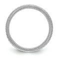 thumbnail image 2 of 14K White Gold Ring Band Eternity Diamond Round Polished 1 3CT Milgrain Edge , Size 9, 2 of 5