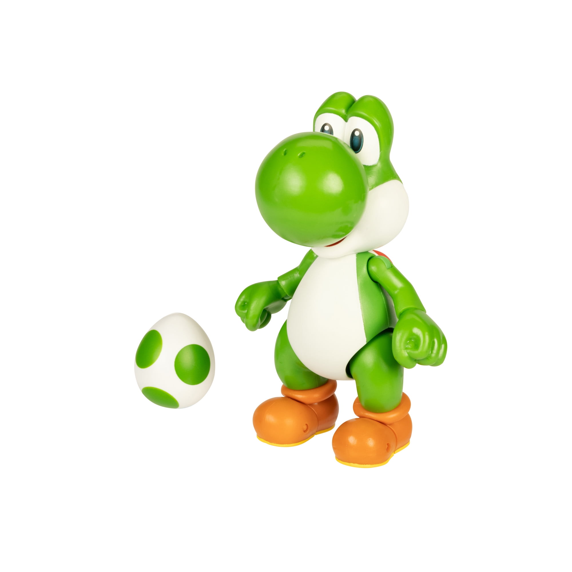 World of Nintendo Super Mario Green Yoshi 4 Inch Articulated Action Figure with Egg Accessory