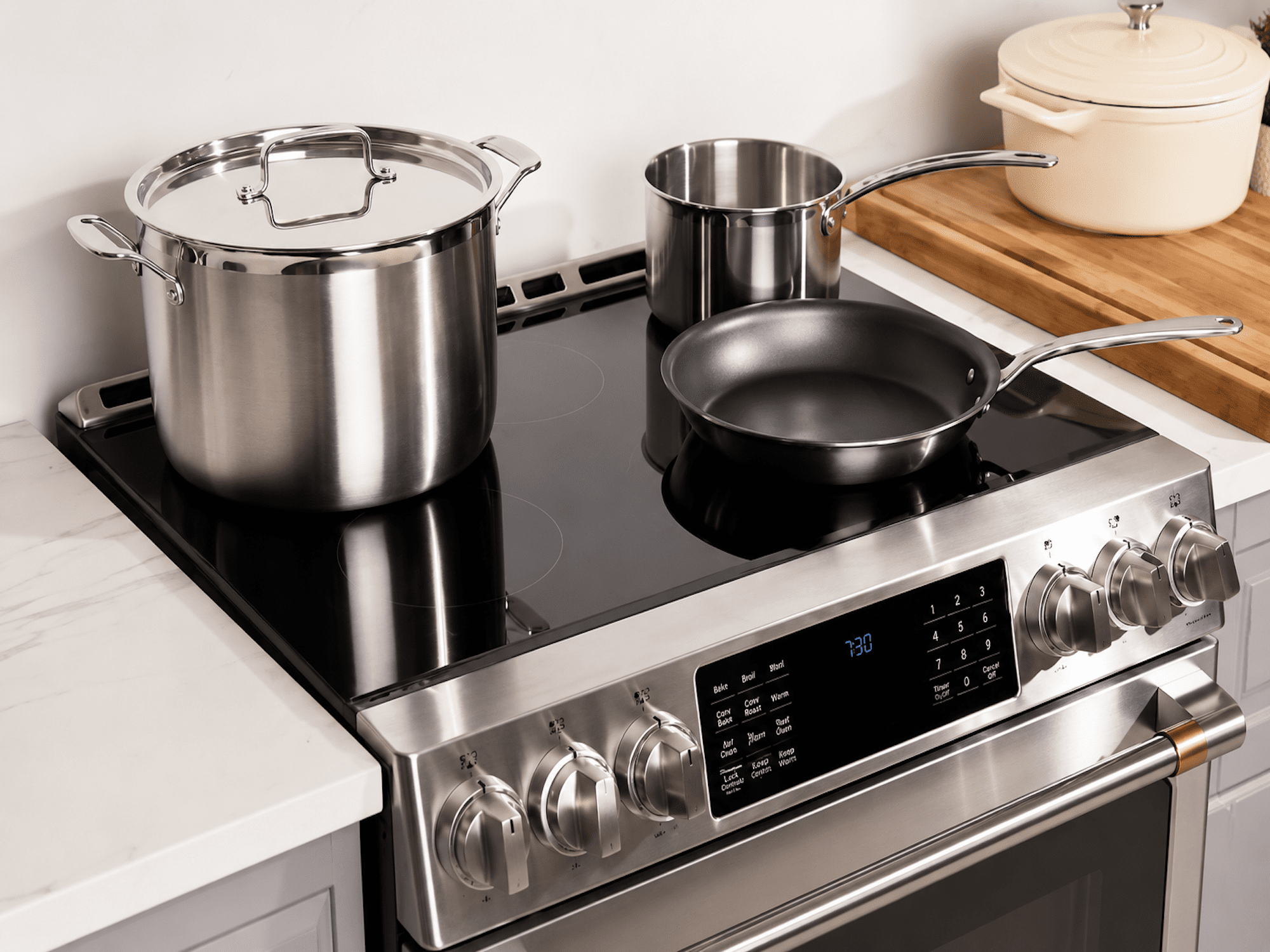 CoreClad 10-Piece Tri-Ply Stainless Steel Cookware Set with Induction Compatibility