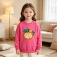 thumbnail image 5 of xaweyi Girls Fall Winter Clothes Round Neck Sweatshirt Fashionable Cartoon Printed Long Sleeved Top,Sizes 1-2 Years, 5 of 6