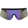 thumbnail image 3 of Oversized Super Shield Rainbow Mirrored Lens Semi Rimless Style Sunglasses, 3 of 12