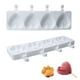 thumbnail image 3 of Molde de silicona para helado de 4 cavidades, molde para paletas de helado casero con forma de corazón, molde para helado para hacer tú mismo, paletas, pasteles, gelatina, 3 of 10