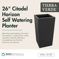 thumbnail image 3 of Tierra Verde Citadel Horizon Self Watering Square Planter, 13.5"W x 26"H, 3 of 12