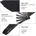 thumbnail image 4 of Abaniceros plegables de seda Maitys Festival Tai Ji negros (paquete de 2), 4 of 7
