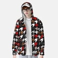 thumbnail image 2 of Disketp Pied-de-Poule Vert Rouge pour Hommes Protection Solaire Chandail à Capuchon Performance Manches Longues Pêche Extérieur Léger-TG, 2 of 7