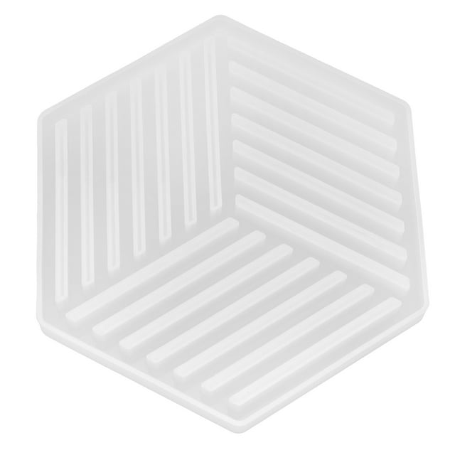 Molde de silicona para posavasos, Flexible, duradero, suave, con rayas huecas, pegamento para hacer regalos
