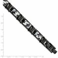 thumbnail image 5 of Stainless Steel Polished Black Ip-Plated Camo 8.5In Bracelet Made In China -Jewelry By Sweet Pea, 5 of 8