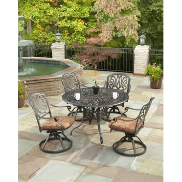 Homestyles Capri Charcoal 5 Piece Outdoor Dining Set