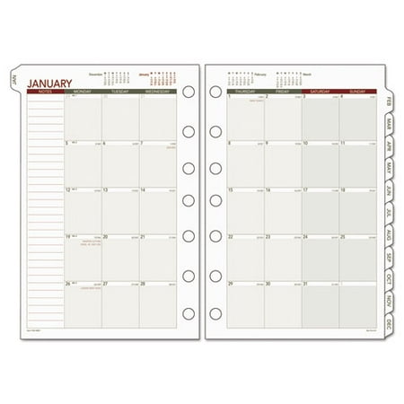 Day Runner Monthly Planning Pages 5 1/2 x 8 1/2 2019 (Best Meal Planning App 2019)