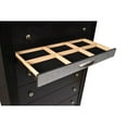 thumbnail image 3 of Traditional Style Bedroom 5 Pc In Black For Queen - Wood Bed With Storage, Dresser, Simple Mirror & 5 Chest Furniture Mirror, And Nightstand, 3 of 6