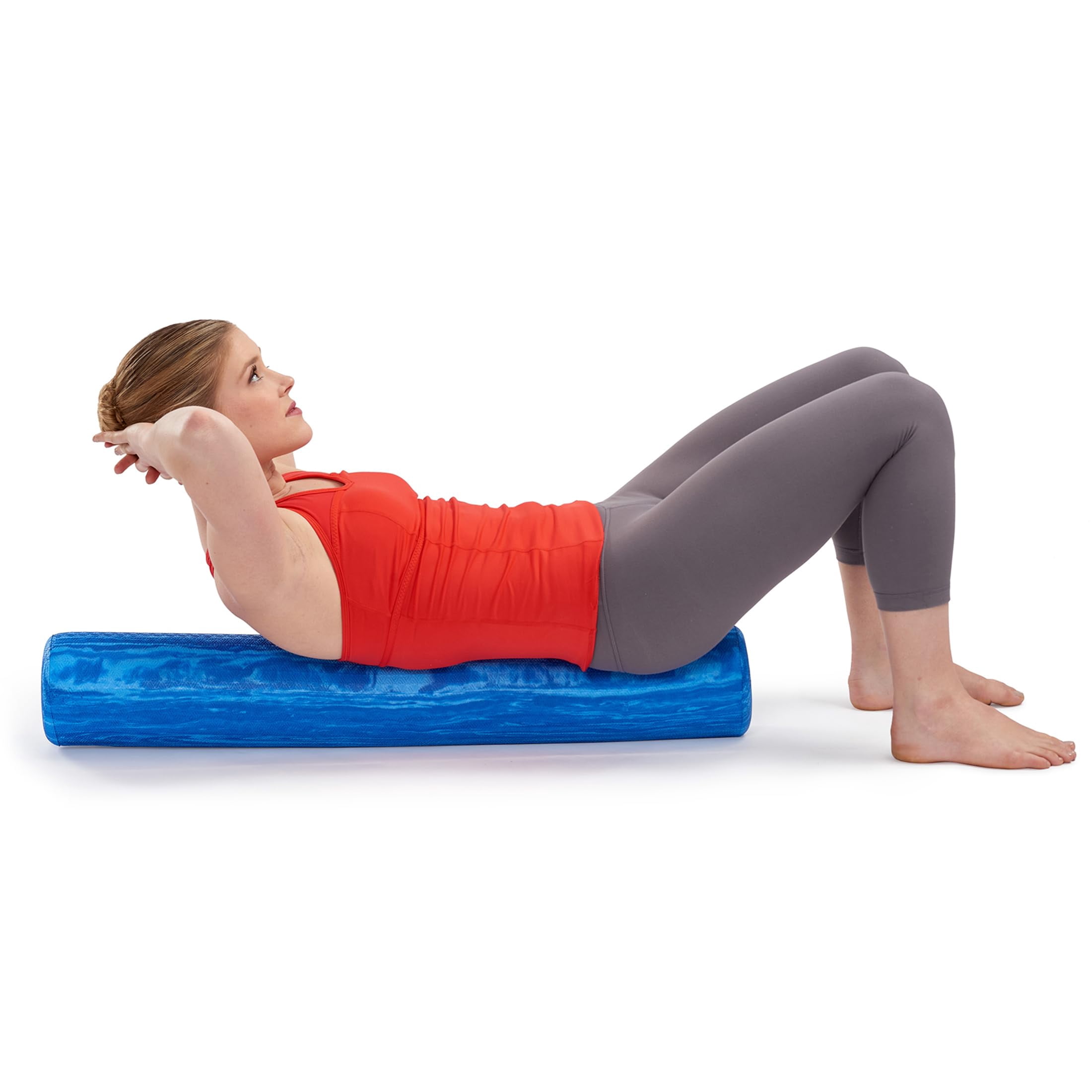 Pro-roller Soft Density Foam Roller - Low For Physical  Pilates Yoga Roll Exercises And Recovery- Blue 36" X 6"
