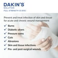 thumbnail image 2 of Dakin's Solution Full-Strength 0.5% Sodium Hypochlorite Wound Cleanser for Acute and Chronic Wounds, Antimicrobial No-Rinse Formula, 16 oz, 2 of 7
