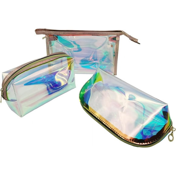 SHIQI-3pcs Make up Bag Set, Travel Makeup Bags for Women Cosmetic Bag Toiletry Organizer Bag Personalized Makeup Pouch Skincare Bag, Multi-color, Multicolor, Cosmetic Bag