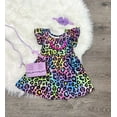 thumbnail image 3 of Rainbow Leopard Ruffle Dress, 3 of 3