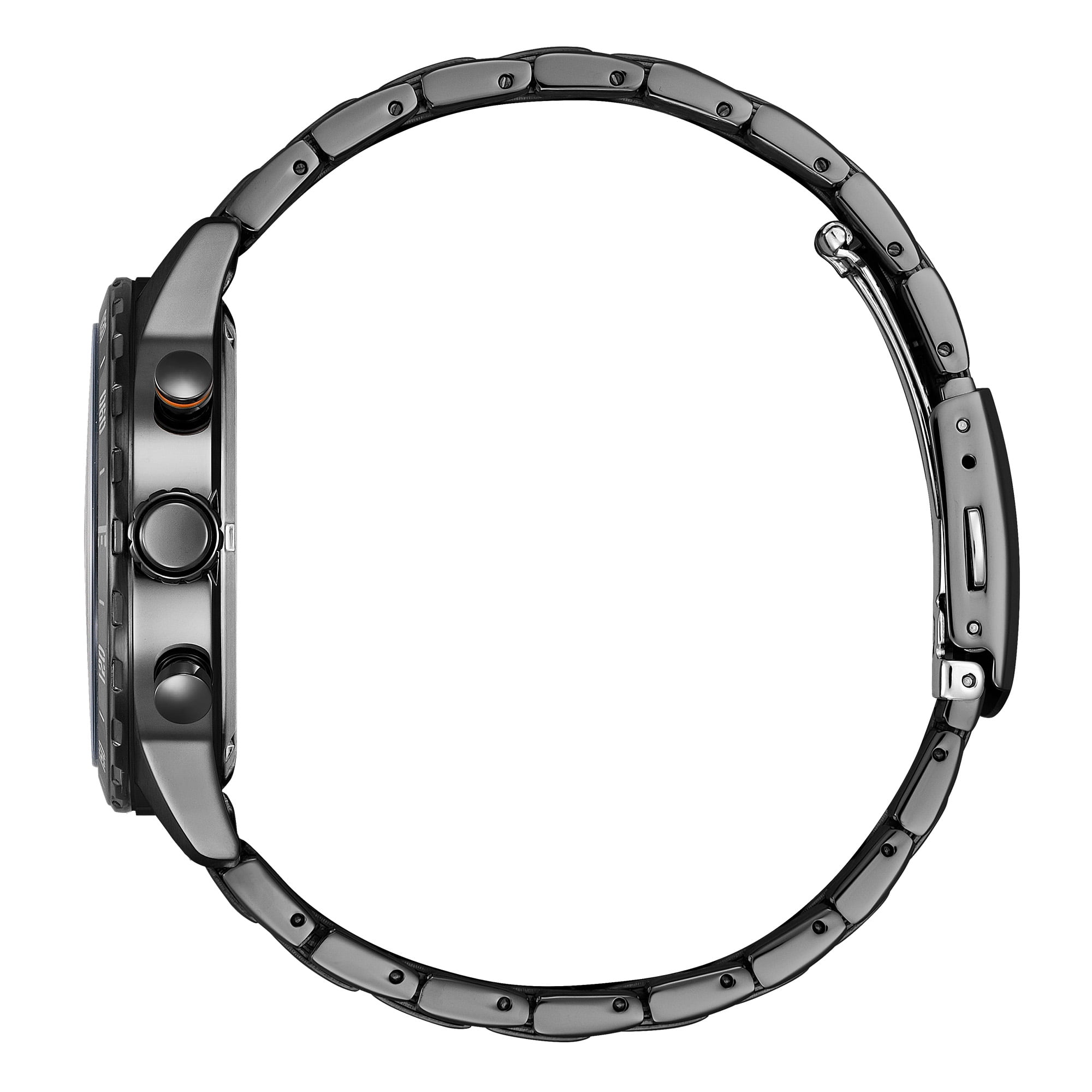 Citizen Men's Eco-Drive Gray IP Stainless Chronograph Green Dial