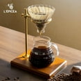 thumbnail image 2 of Ensemble de Cafetière à Verser, Cafetière à Verser avec Support, Support en Acier Inoxydable Réglable, Base en Bois, Filtres en Papier, Carafe en Verre Coniques, Goutteur à Café à Verser (Noir), 2 of 8