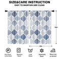 thumbnail image 2 of Blackout Kids Curtains,Blue and White Geometric Quatrefoil Pattern Childrens Insulated Curtains Set Of 2,Bedroom Essentials,Toddler Room Decor 42x63in(106x160cm), 2 of 5