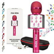Mockins Hot Pink Handheld Wireless Play Toy Microphone | Bluetooth Speaker | Karaoke Machine Mic | Great Birthday Gift for Girls