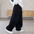 thumbnail image 6 of HAYIMI Children Kids Boys Daily Sweatpants Joggers Casual Solid Color Trousers For Teenagers Lightweight Pants With Pockets Versatile Slacks, 6 of 7