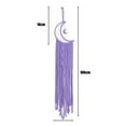 thumbnail image 2 of Moon Dream Catcher Macrame Wall Hanging - Bohemian Home Decor Handmade Woven Decoration -Purple, 2 of 5