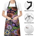 thumbnail image 4 of Kdxio Vintage Floral Apron with Pockets Adjustable Kitchen Aprons for Men Women Waterproof Aprons for Cooking,Drawing,Crafting, Baking Household Cleaning, 4 of 8
