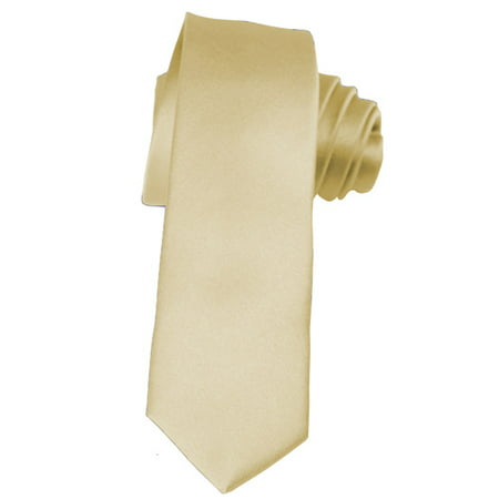 Skinny Champagne Ties by K. Alexander 2 Inch Solid Mens (Best Tie For Skinny Tie)