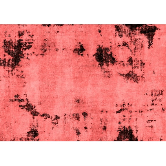 Ahgly Company Indoor Rectangle Abstract Red Modern Area Rugs, 8' x 12'