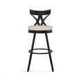thumbnail image 5 of Amisco Mapleton 31" Swivel Stool - Light Beige P.V.C./Black Metal, 5 of 9