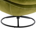 thumbnail image 6 of Velvet Swivel Accent Chair with Ottoman Set, Modern Lounge Chair with Footstool, Comfy Armchair TV Chair with Metal Legs for Home Office Living Reading Room Bedroom, 360° Swivel,Fruit Green, 6 of 9