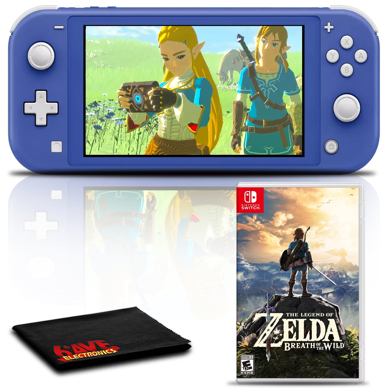 Nintendo Switch Lite (Blue) Gaming Console Bundle with Zelda Breath of ...