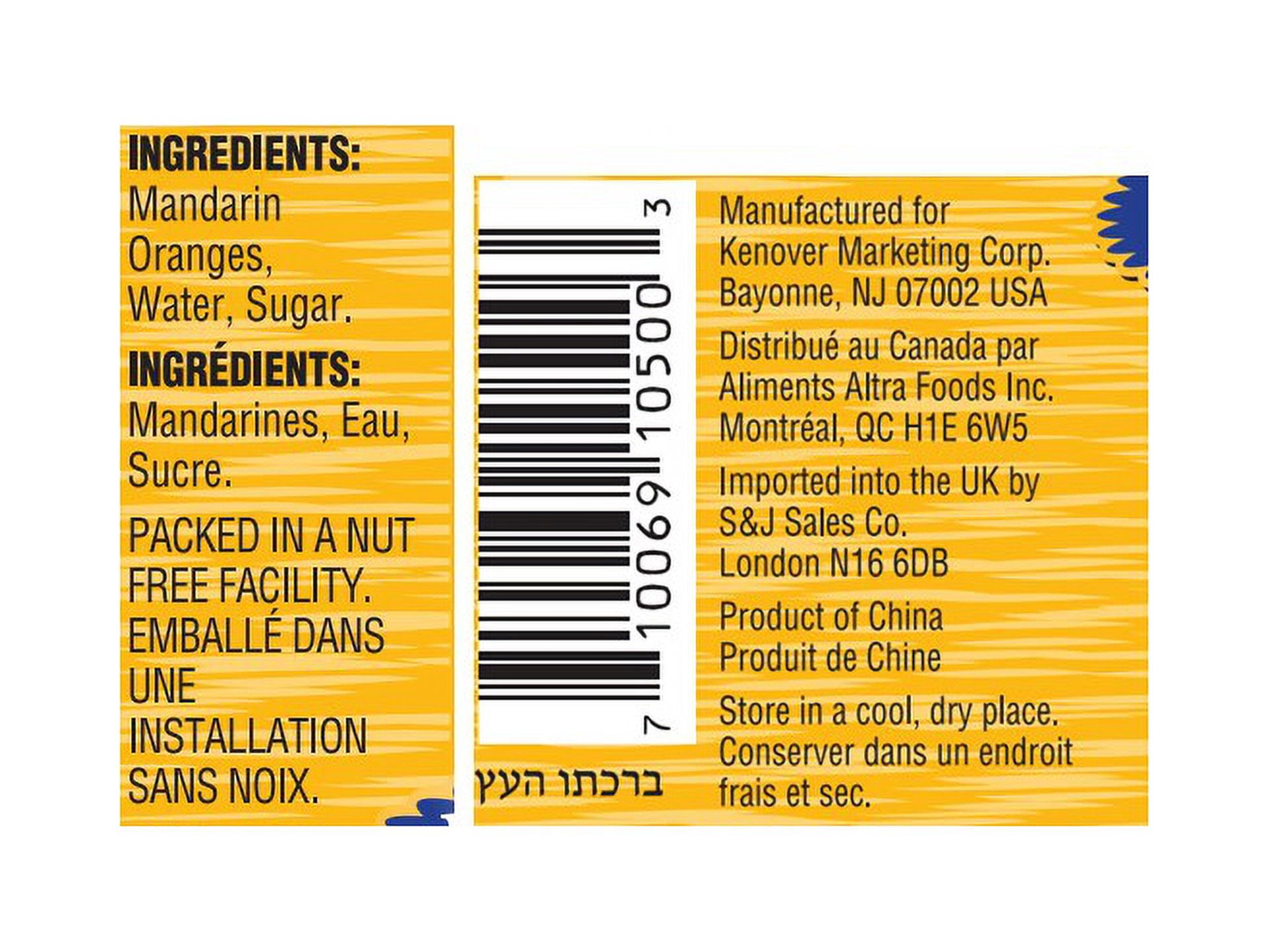 Gefen Mandarin Oranges, Segments, 11 Oz canned fruit