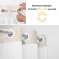 thumbnail image 5 of Blue Tulip No Hook Shower Curtain Waterproof, Bathroom Curtains with Snap in Liners and See Through Top Window, Rustic Spring Floral Summer Botanical Hotel Style Bathtub Curtains Shower 60"Wx72"L, 5 of 8