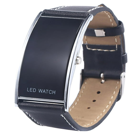 HLONK Montre-Bracelet LED Indicateur de Date Numérique pour Hommes Montre Rectangulaire pour Rendez-Vous