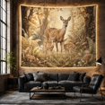 thumbnail image 6 of Floral Garden Adult with Deer Standing Dappled Forest, Mystical Fantasy for Space Lovers, Galaxy Room Decor, Mother'S Day Gift, Tapestry Wall Hanging for Bedroom and Dorm, 6 of 7