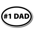 thumbnail image 2 of Magnet Me Up #1 Dad Oval Magnet Decal, 4x6 In, Vinyl Automotive Magnet, 2 of 3