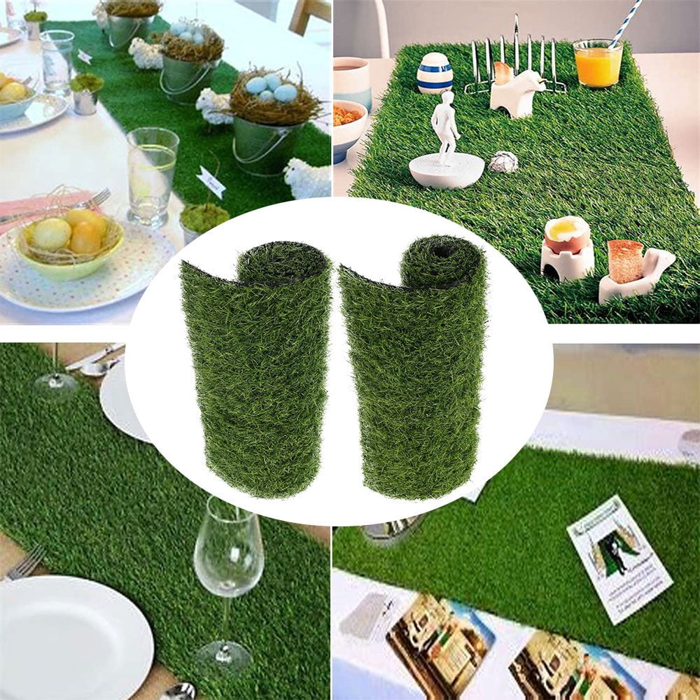 Artificial Turf Artificial Fake Grass Mat Waterproof Multi Purpose Artificial Grass Synthetic Turf Artificial Grass Rug for Indoor/Outdoor Garden Lawn Wedding Party Decoration