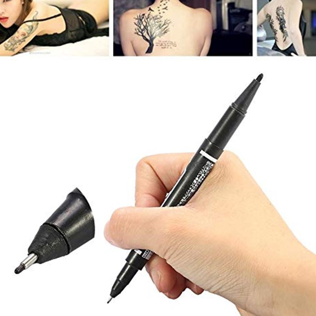 BLESIYA 3x10Pieces Black Double Ended Highlighter Marker Pen Oily Paint Marker Pen Set 3 Pcs