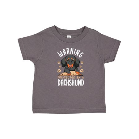 

Inktastic Protected by a Dachshund Dog Gift Toddler Boy or Toddler Girl T-Shirt