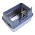 thumbnail image 1 of CAJA DE DE ACERO INOXIDABLE, BANDEJAS DE GATOS EXTRA GRANDES DE 20 L, BANDEJA DE GRANDE DE LADOS ALTOS ALTOS DE 28 CM CON TAPA PARA TODOS LOS GATOS, 1 of 7