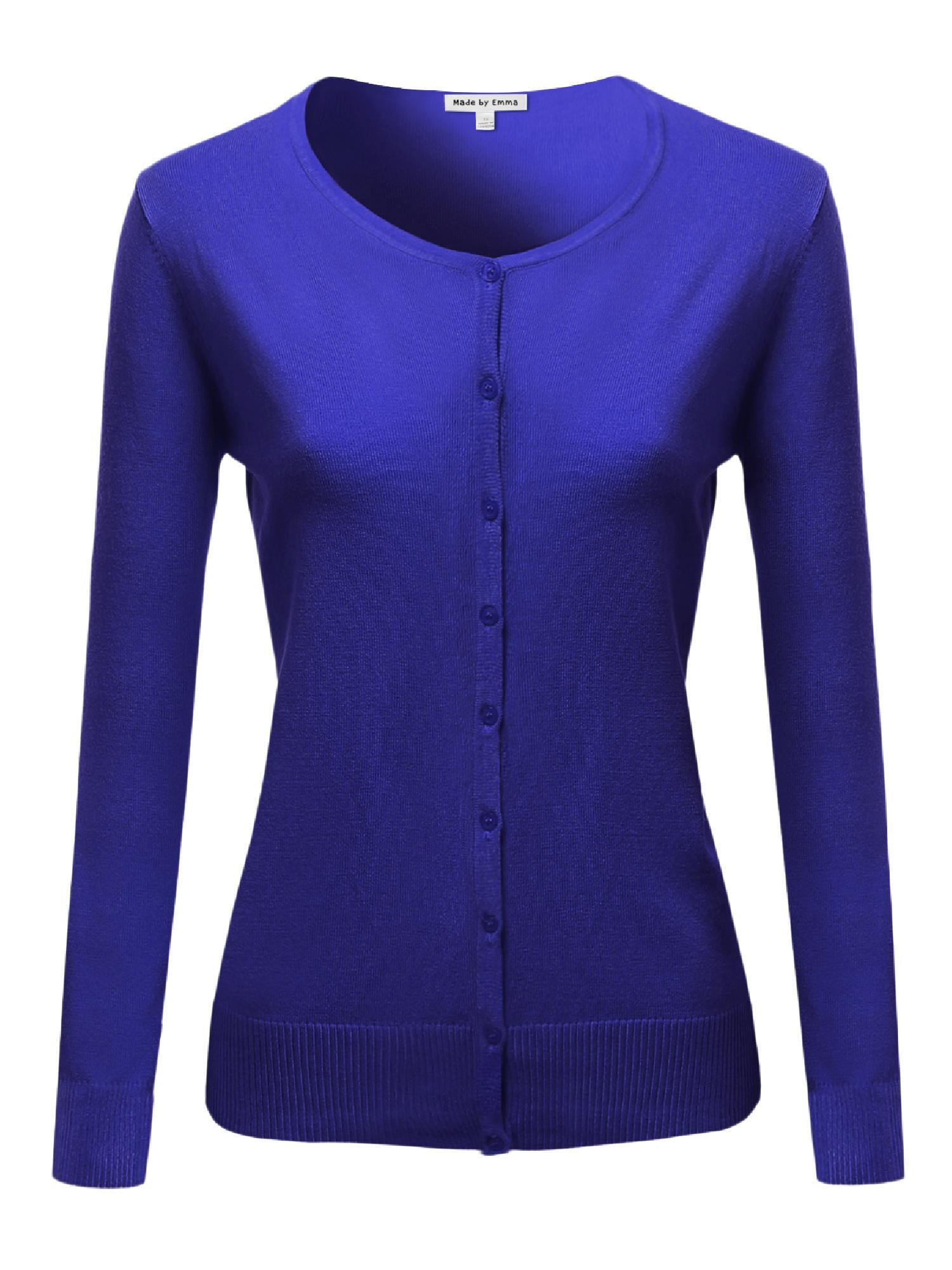 Solid Color Long Sleeve Colorful Buttons Casual Knitted Cardigan Sweater main image 1