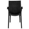 thumbnail image 5 of LeisureMod Kent Modern Outdoor Stackable Dining Armchair In Black, 5 of 10