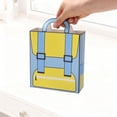 thumbnail image 4 of Unique Bargains Cartoon Backpack Shape Gift Bags 6 Pcs Blue, 4 of 5