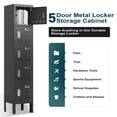 thumbnail image 3 of KAER Metal Locker with 5 Doors 66“ Storage Locker for Employees andstudent with Card Slot Lockable Steel Locker for School Gym Home Office Staff, 3 of 6